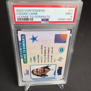 2023 Panini Contenders License To Dominate Ceedee Lamb #11 PSA 9 CASE HIT